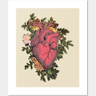 Heart & Flowers Posters and Art